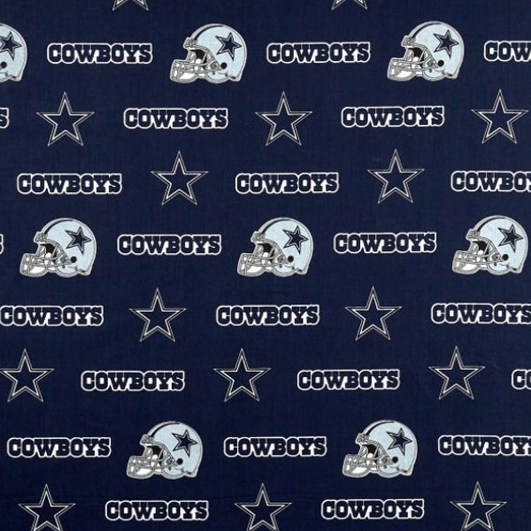 Dallas Cowboys Blue Fabric 18” x 58” 100% Cotton - .