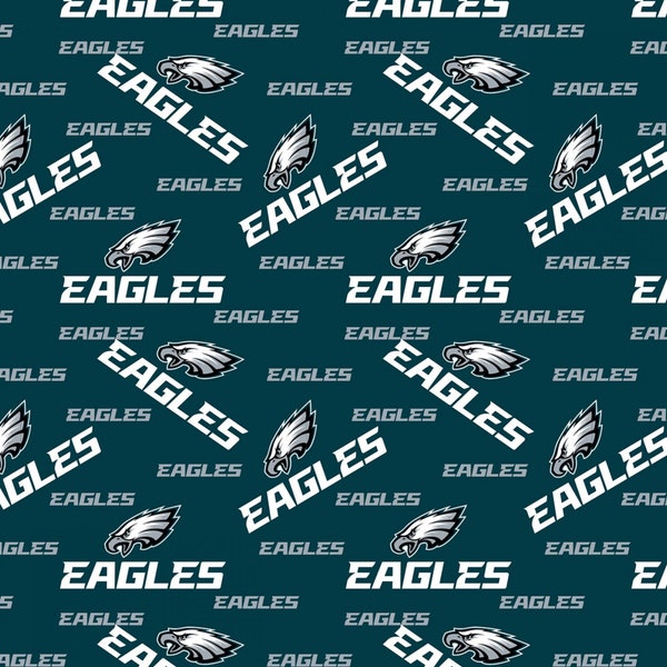 Philadelphia Eagles Fabric - 18" x 58" 100% Cotton