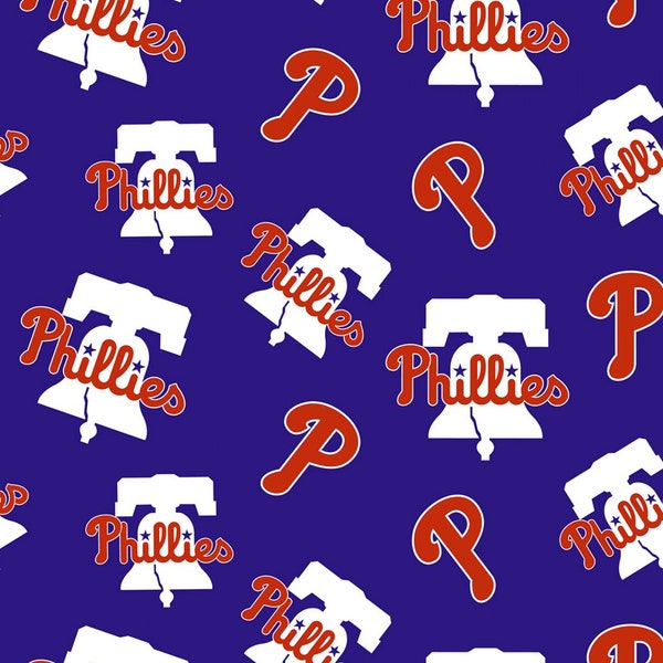 Philadelphia Phillies Fabric 18” x 58” 100% Cotton - .