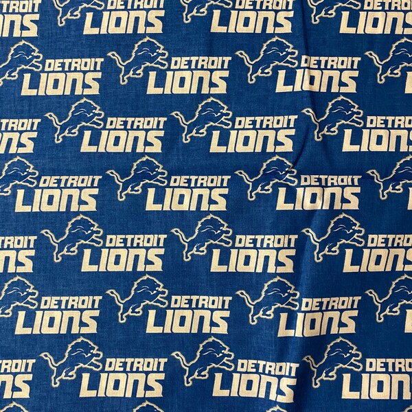 Detroit Lions Fabric - 18" x 58" 100% Cotton - .