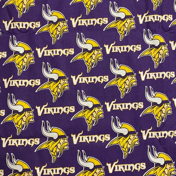 Minnesota Vikings Fabric 18” x 58” 100% Cotton - .