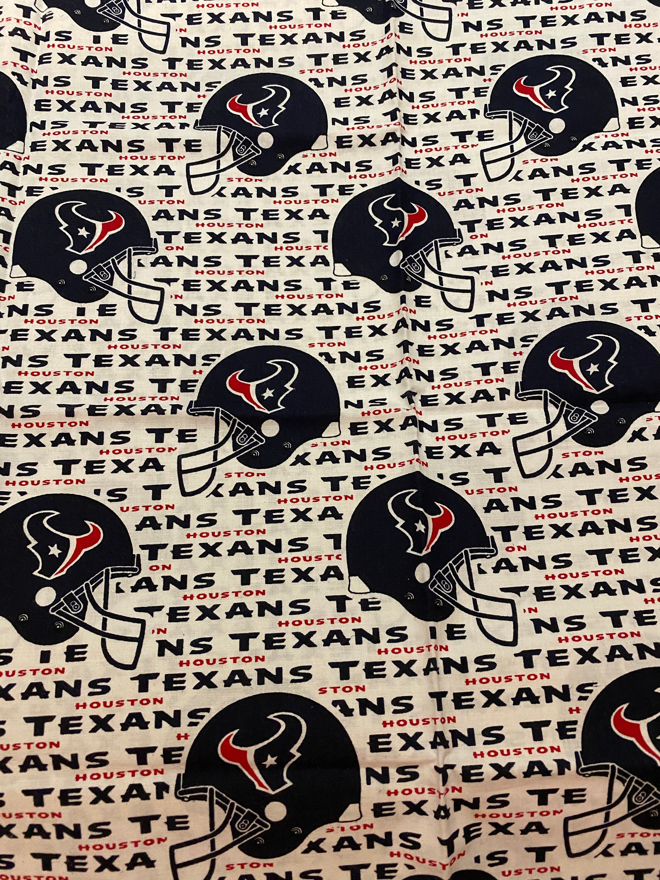 Houston Texans Fabric 18 x 58 100 Cotton Same Day Etsy