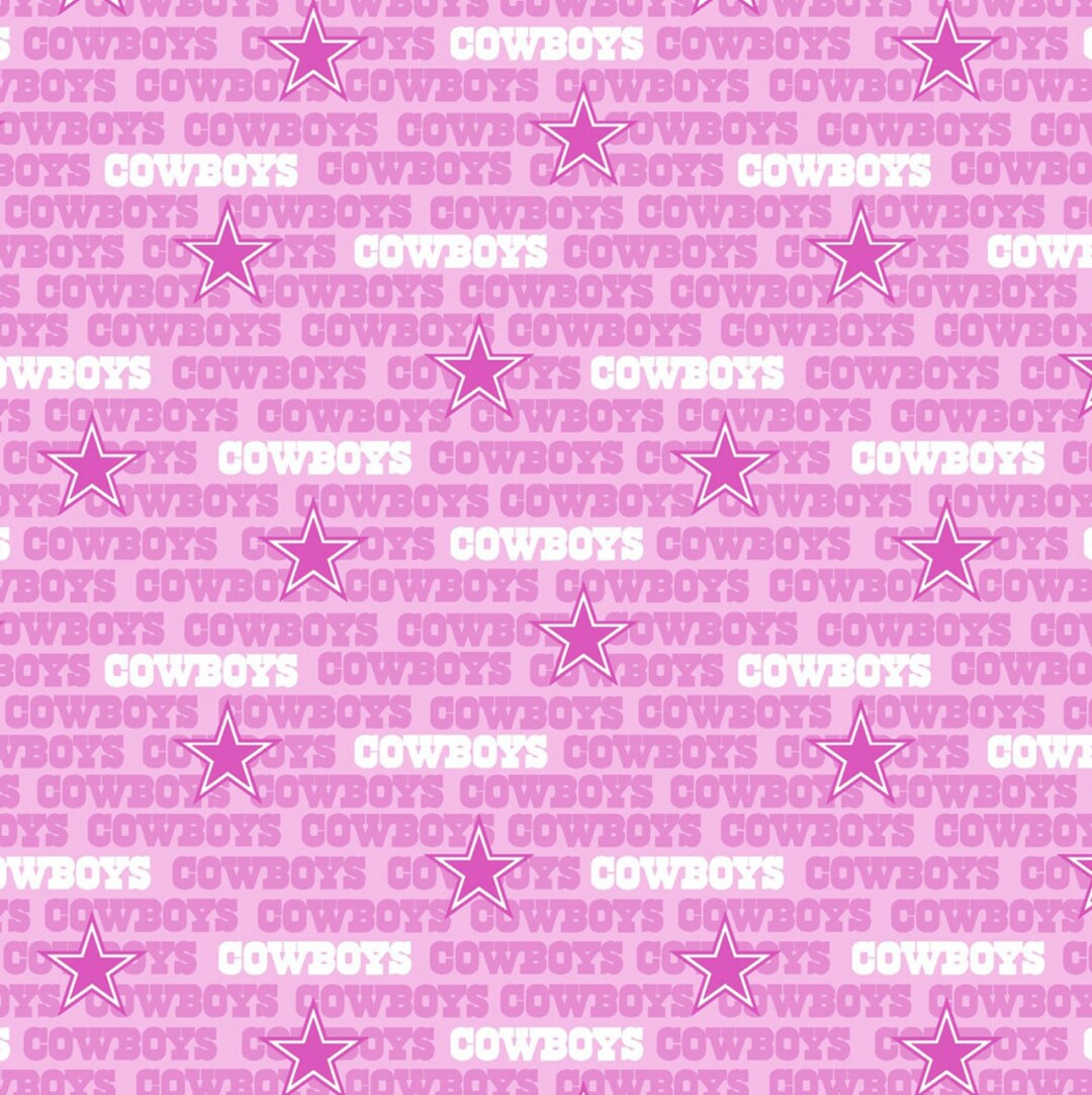 Pink Dallas Cowboys Fabric 18 X 58 100 Cotton . Etsy