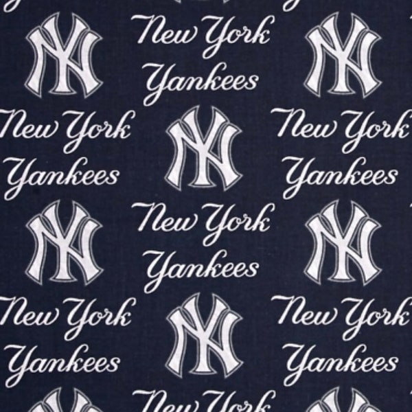 New York Yankees Blue Fabric 18” x 58” 100% Cotton - .