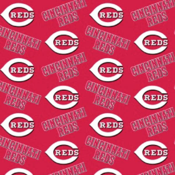 Cincinnati Reds Fabric 18” x 58” 100% Cotton - .