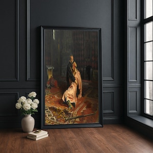 vintage canvas wall art, emotional wall decor, historical portrait art, dramatic canvas print, classic art reproduction, canvas wall decor,