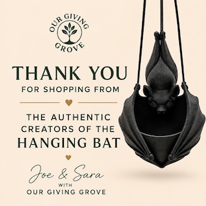 Hanging Bat Plant Pot – Creepy Gothic Planter image 3