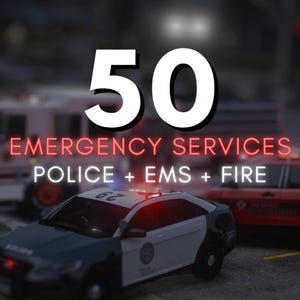 FiveM Emergency Vehicle Pack – 50 Non-ELS Police, EMS, Fire Cars for RP Servers