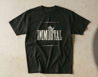 Immortal Snail Tee, Funny Meme Graphic Shirt, Vintage Engraved Snail T-Shirt
