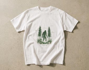 Bigfoot Field Guide Tee, Vintage Naturalist Sasquatch Specimen Plate Graphic T-Shirt