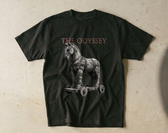 The Odyssey Trojan Horse Tee, Greek Mythology Vintage Movie Poster Shirt, Dark Cinematic Streetwear Tee