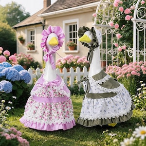 23-inch porch goose skirt, country maid outfit, farm estate goose grandma dress, country decoration