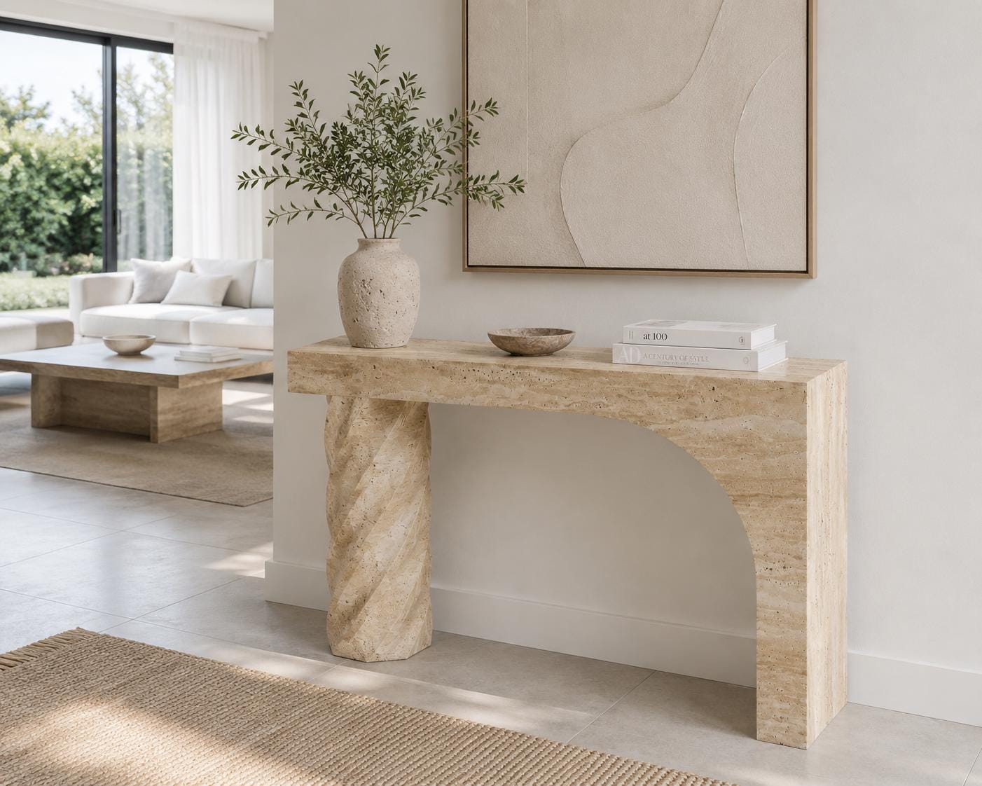 Travertine side table - Etsy 日本