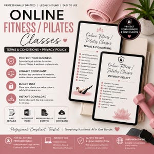 Online Fitness / Pilates Classes Website Legal Bundle | Terms & Conditions + Privacy Policy | Lawyer-Drafted