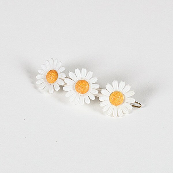 60s Hair Clip Barrette Daisy Daisies 1960s Mod Accesories NOS Deadstock