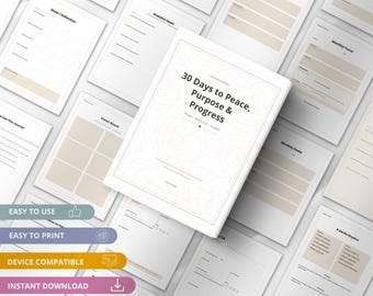30-Tage-Glaubenstagebuch | Geführtes Gebet, Reflexion, Wachstumsübungsbuch (Digitaler Download)