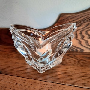 Vintage Mikasa Crystal Candleholder, Art Deco