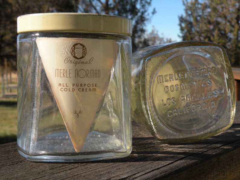 Vintage Makeup Jars Merle Norman Cold Cream Jars Vintage Etsy