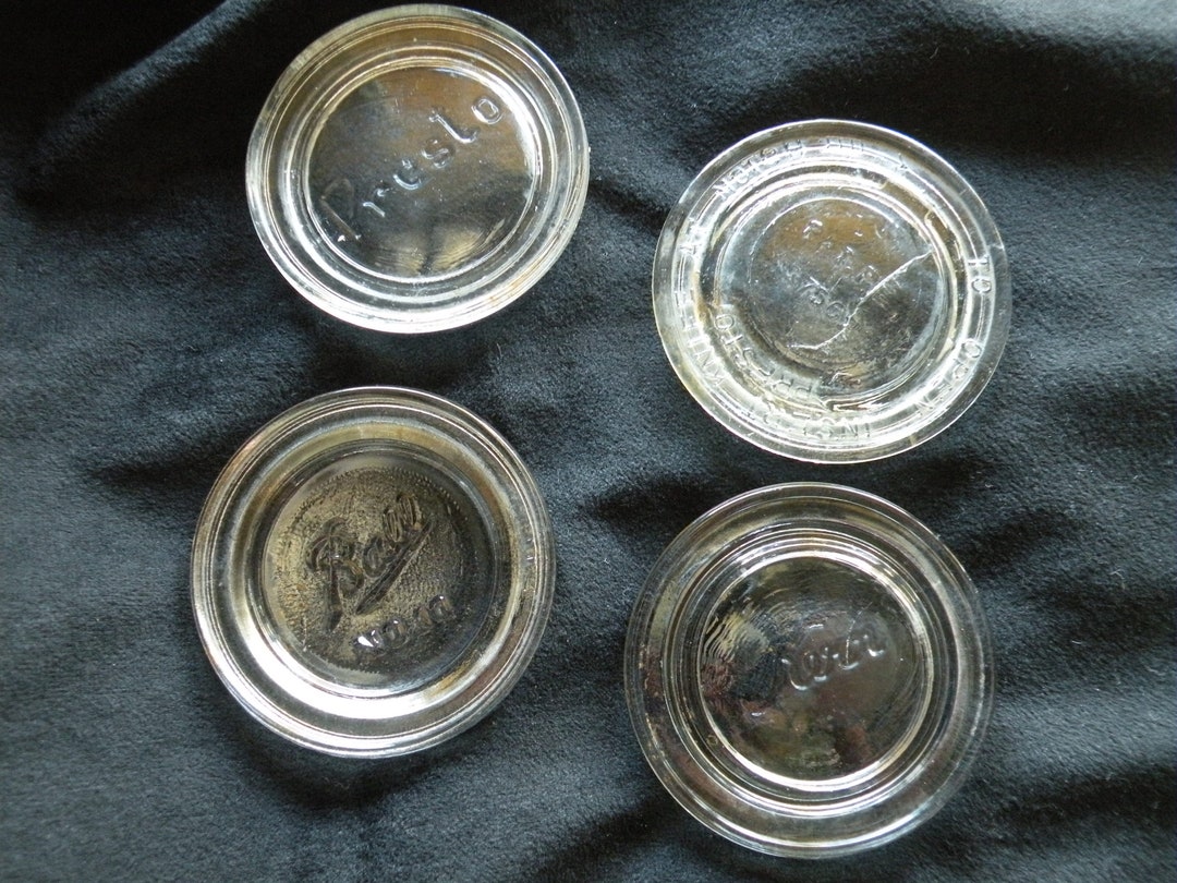 Vintage Glass Canning Lid Inserts Vintage Canning Supplies Etsy