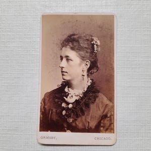 Antique CDV Photo, Victorian Cabinet Card Sepia by Photographer Ormsby