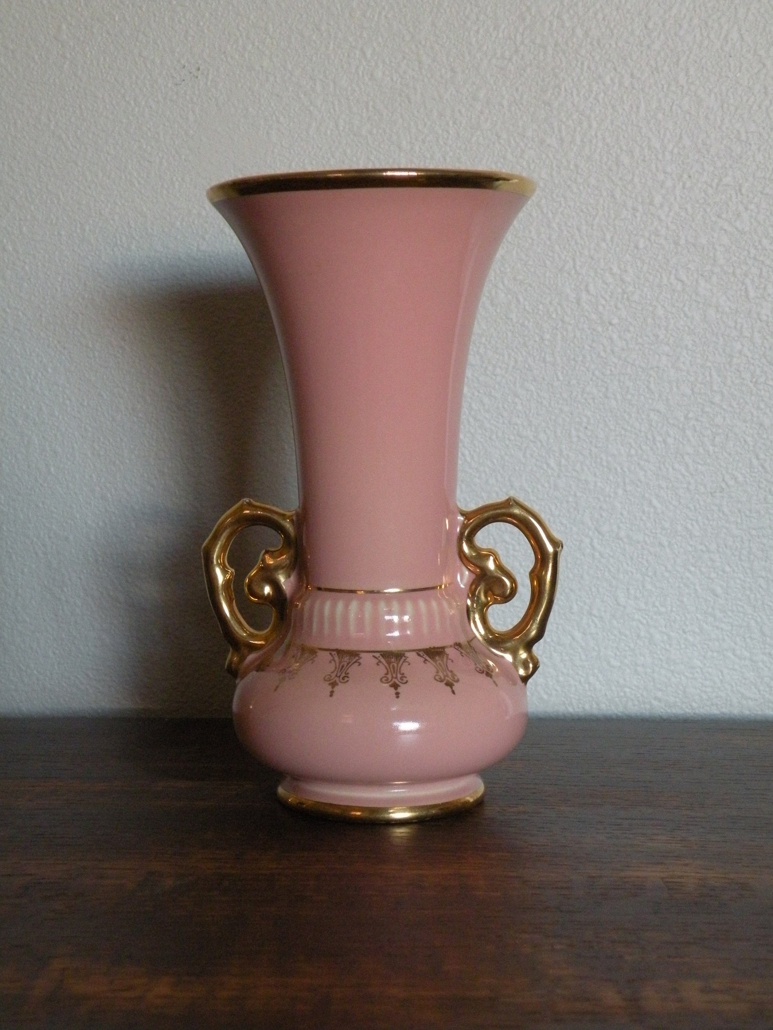 Vintage Pink Vase Vintage Pink Urn Double Handle Vase Pink Etsy