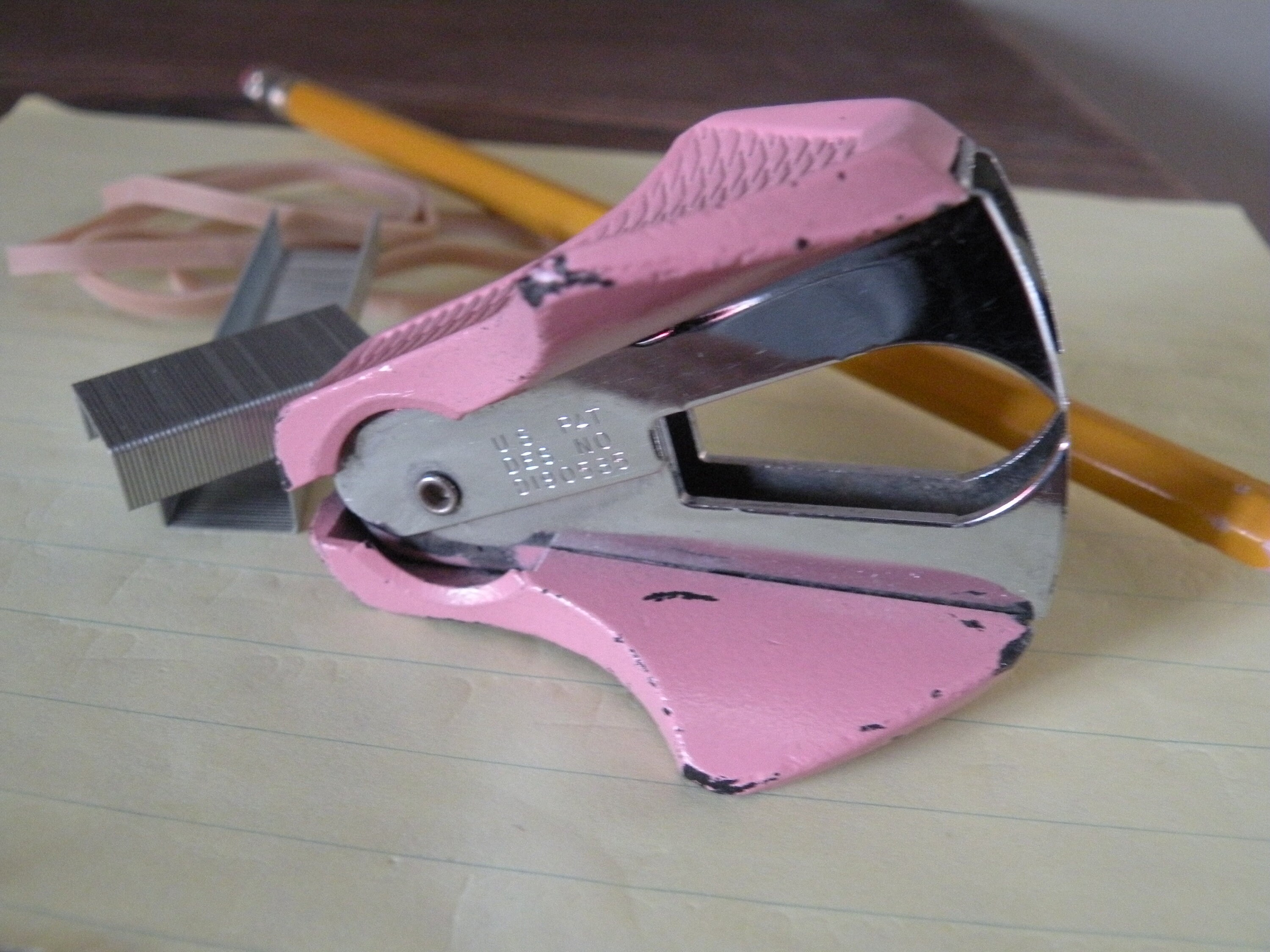 Vintage Staple Remover Pink Staple Remover Metal Staple Etsy