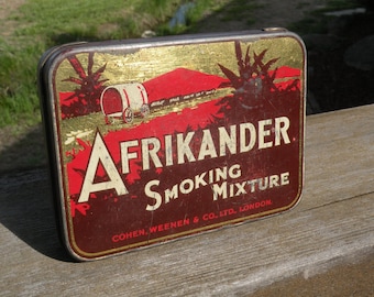 Vintage Advertising Tin, Afrikander Tobacco Tin