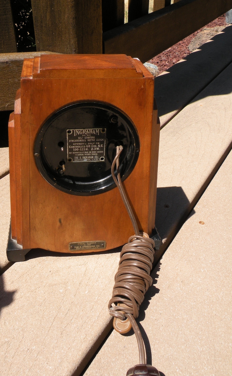 Vintage E. Ingraham Self Starting Synchronus Motor Clock Art Etsy