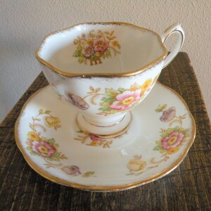 Royal Albert Tea Cup and Saucer, Royal Albert Evesham Tea Cup and Saucer, Bone China Made in England