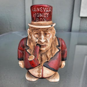 Antique Cast Iron Money Box - Etsy