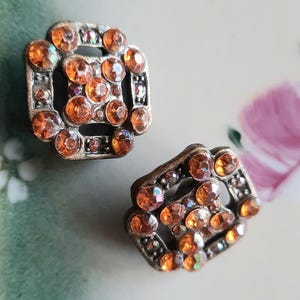 Vintage Orange Rhinestone Buttons, Collectible Buttons - Etsy