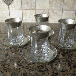 Vintage Turkish Tea Cup Set of Four
