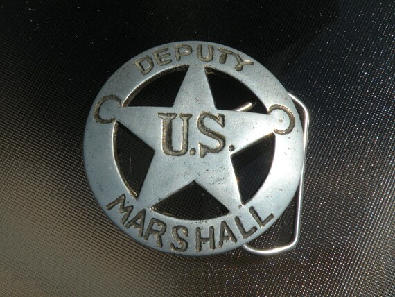 Vintage US Deputy Marshall Belt Buckle - image 2