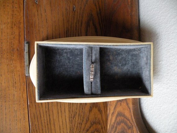 Vintage Celluloid Velvet Lined Jewelry Box - image 9