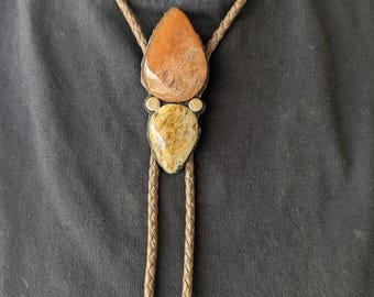 Sunstone + lodolite statement bolo