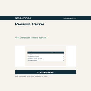 Revision Tracker | Excel Template