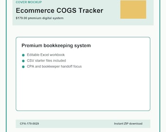 E-Commerce-Kostenverfolgung, Marktplatzgebührenabstimmung, Shopify-Buchhaltungstabelle
