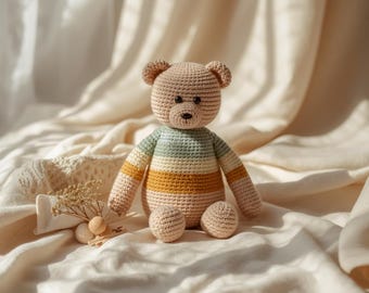 Beginner Crochet Teddy Bear Pattern, Amigurumi Tutorial (PDF Download)