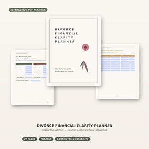 Divorce Financial Clarity Planner, Digital Divorce Planner, Financial Organizer for Divorce, Budget Tracker, GoodNotes Notability PDF