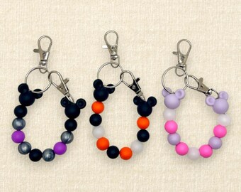 Halloween Mouse Ears Holder | Handmade Beaded Mouse Ears Holder | Theme Park Ear Holder | Gift for Mouse Ears