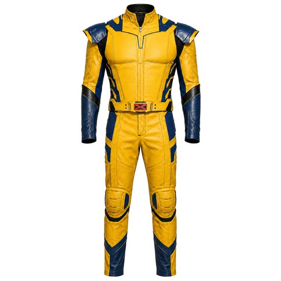 Wolverine Cosplay Costume, Yellow Blue Superhero Suit, Deadpool 3 Logan Outfit, Men’s Halloween Comic Con Costume