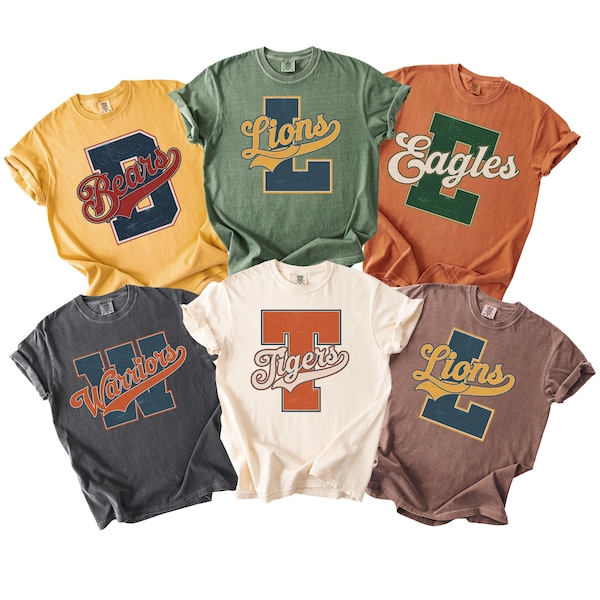 Custom Comfort Colors Mascot Shirt, Personalized School Spirit Tee
