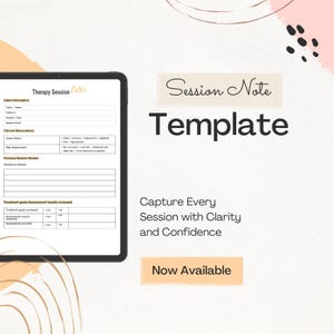 Therapy Session Note Template
