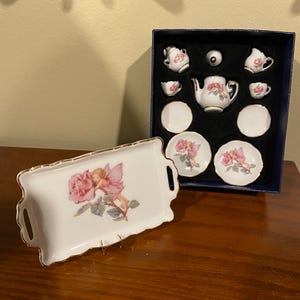 Miniature Flower Tea Set