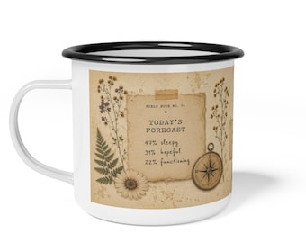 First Sip | Enamel Camp Cup | Soft Places Press