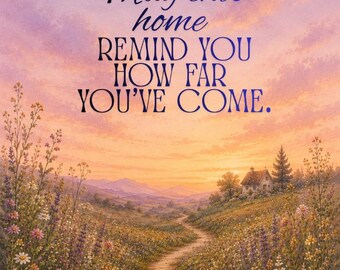 May This Home Remind You How Far You've Come Canvas | Inspirational Wall Art | Soft Places Press