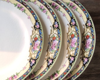 Edwin Knowles Lunch Plates Set of 4 Semi Vitreous Salad Plates Wedding China Replacement China Ca. 1929