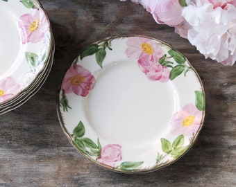 Franciscan Desert Rose Salad Plate Made in USA Ca.1980's Listing is for ONE PLATE Only Microwave Dishwasher Safe