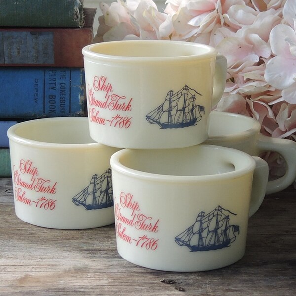 Old Spice Shaving Mug(s) Listing is for ONE Mug ONLY, Custard Glass Ca. 1970's, Shulton