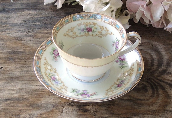 Cottage Style Fine China Hand Painted Tea Cup Saucer Bridesmaid Gifts Ca Noritake Floweree Tea Cup Set Elegant Tea Party 1912